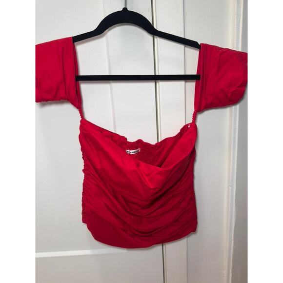 Reformation Adan Top Off-Shoulder Sweetheart Neckline - Size 6 - Picture 4 of 7